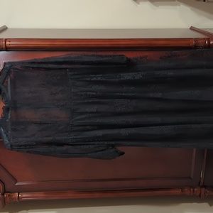 Black mesh/ lace maternity maxi dress size xl